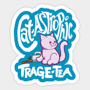 Cat Tea Pun Meme Sticker